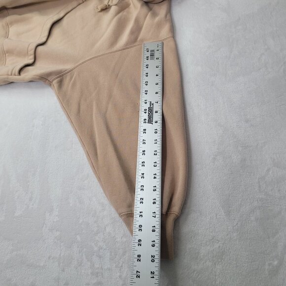 Nike Hoodie Center Swoosh Women’s Beige Oversized Pullover Size M - Picture 10 of 12